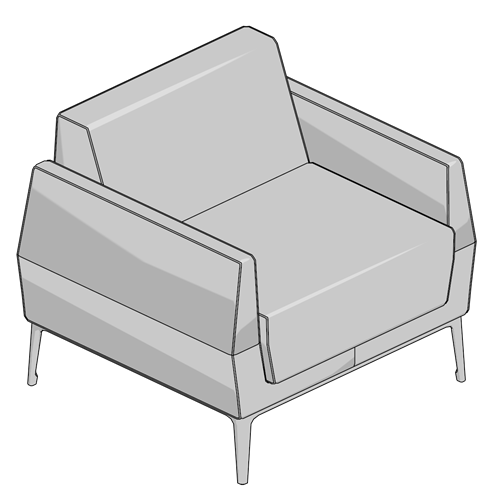 Visalia; ChairLounge, Standard fabric, Accent fabric Steelcase